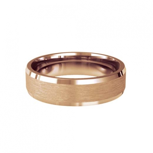 Patterned Designer Rose Gold Wedding Ring - Soleil